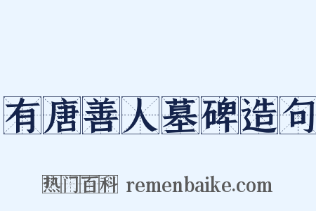 有唐善人墓碑造句是什么意思的图片